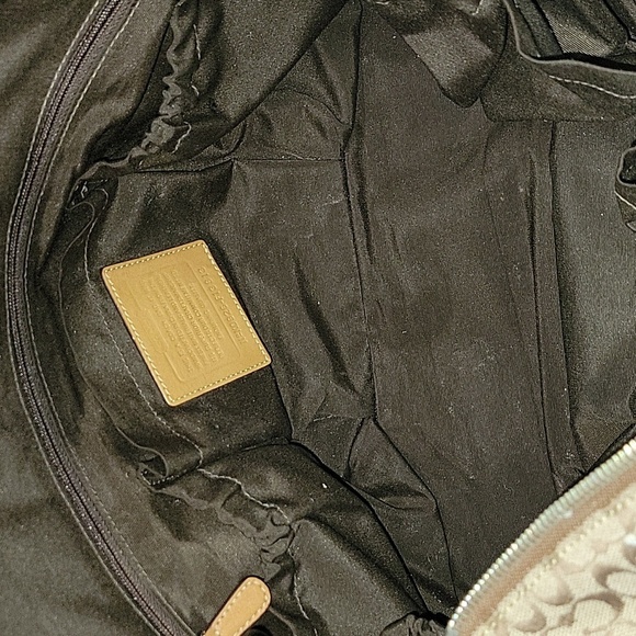 Vintage Coach Signature Canvas/Leather Crossbody Diaper Bag - Picture 12 of 16